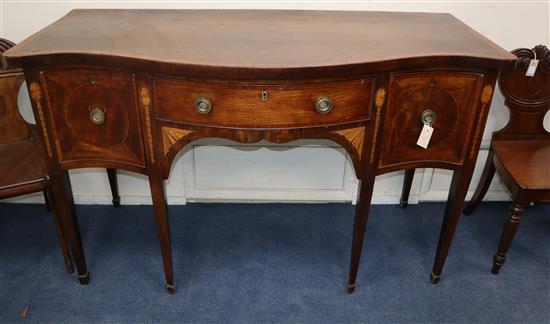 A George III mahogany serpentine sideboard W.152cm